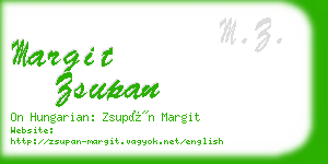 margit zsupan business card